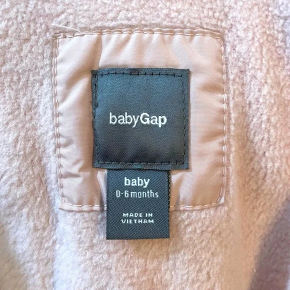 babyGap Puffy Winter Coat with hood Dusty Rose 0-6 months EUC - Picture 7 of 9